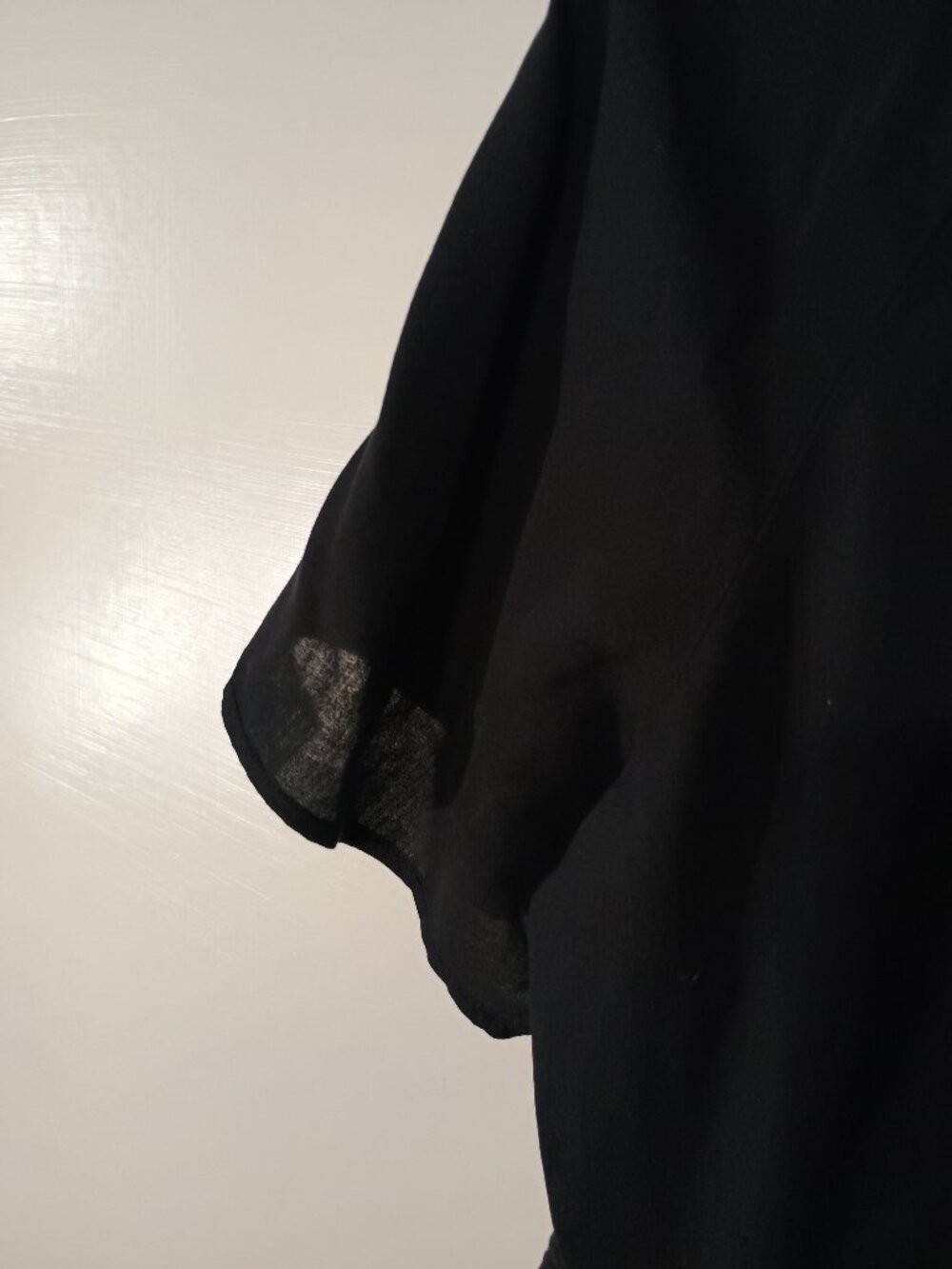 Old Navy Black Tiered Babydoll Dress Women's Large Cotton Rayon Short Sleeve - Picture 6 of 7